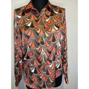 Appleseed Funky Retro-look Button Up Size 6 Women’s Blouse